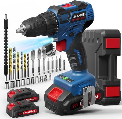 Cordless 20V Drill Set – 42 Accessories, 42Nm Electric Screwdriver, 2.0Ah Battery, 25+1 Torque, 2 Speed Settings, LED Light