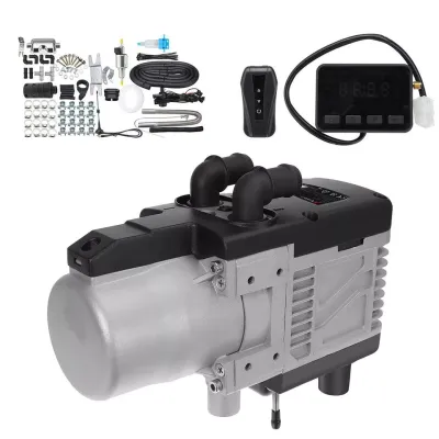 12V 5-6KW Gasoline/Diesel Fuel Air Water Engine Parking Heater Plumbing LCD