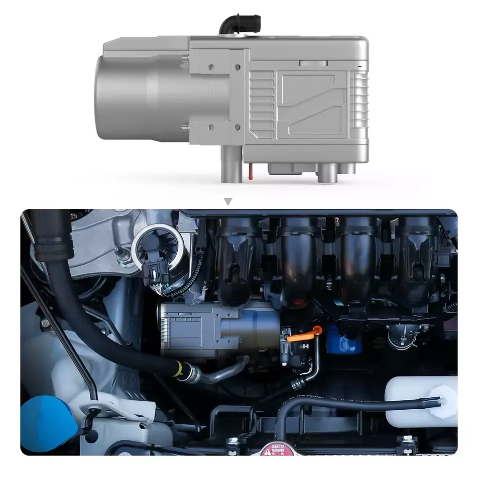 12V 5-6KW Gasoline/Diesel Fuel Air Water Engine Parking Heater Plumbing LCD