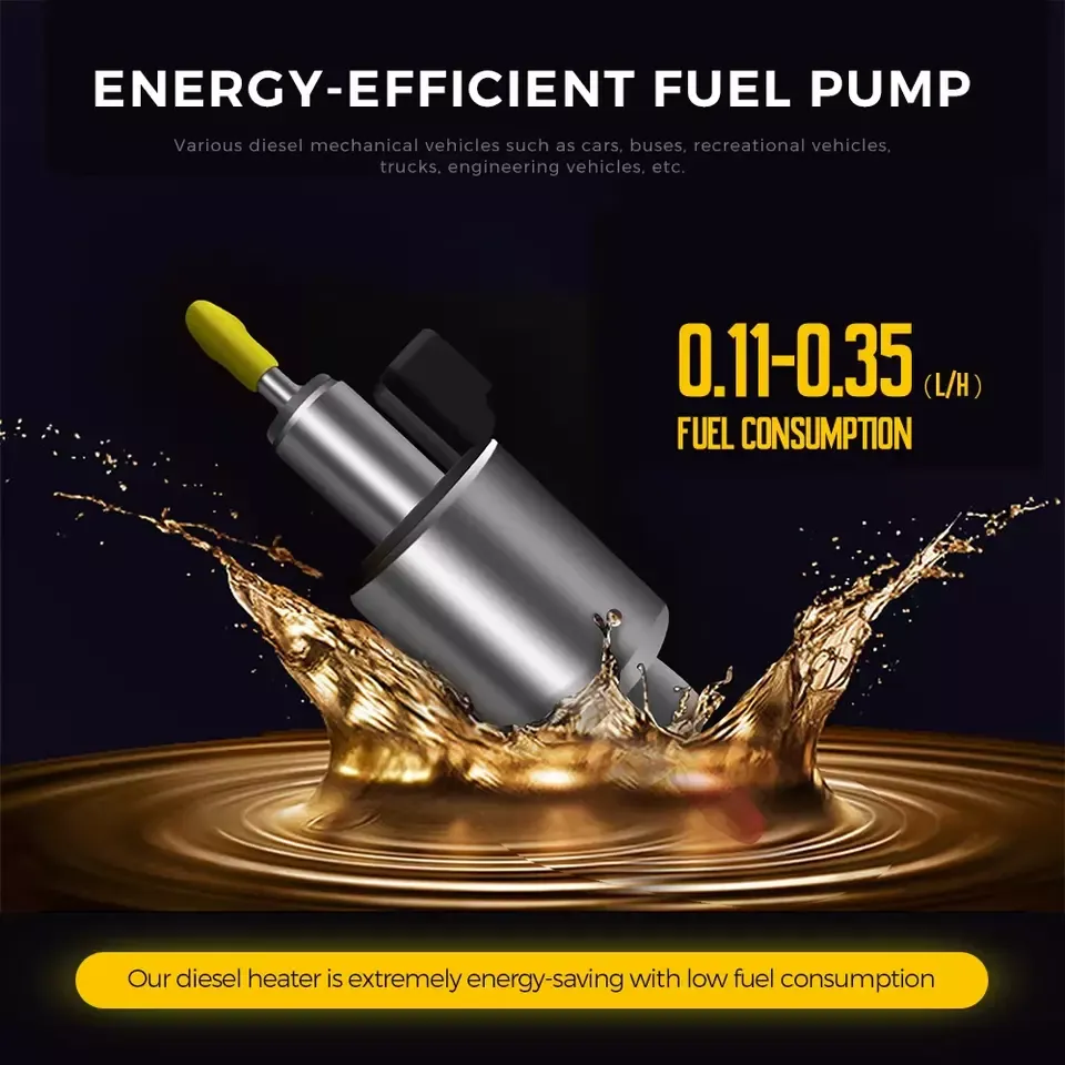 12V 5-6KW Gasoline/Diesel Fuel Air Water Engine Parking Heater Plumbing LCD