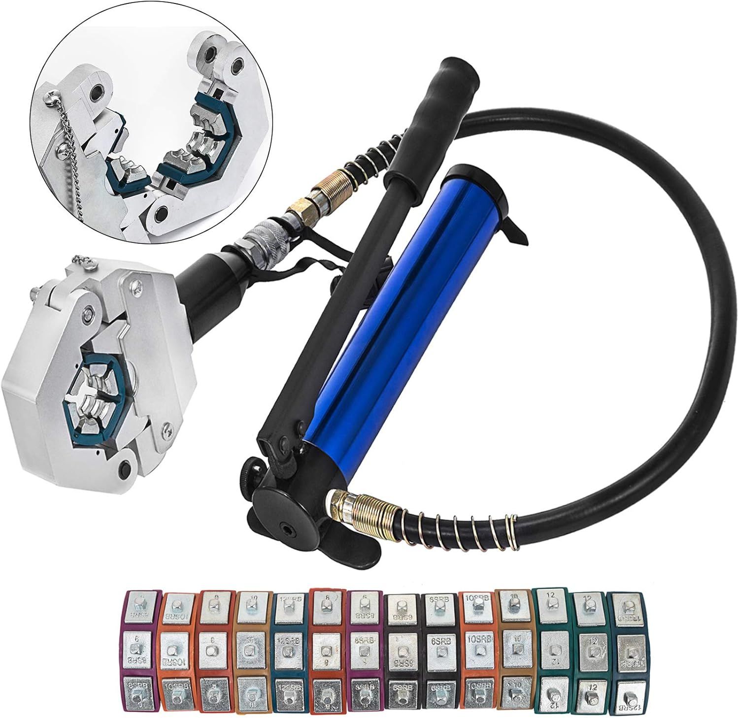 Handheld Hydraulic Hose Crimper for High-Pressure Hose Repair and Assembly