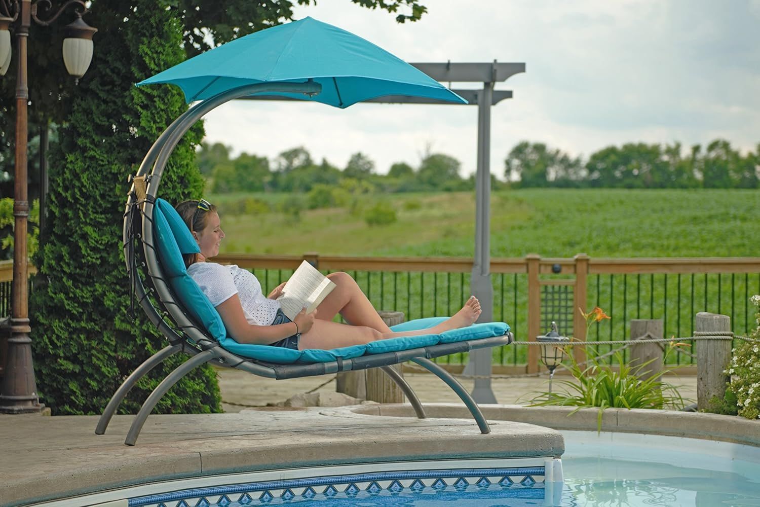 Original Dream Lounger Lounger Steel Turquoise 177 x 76 x 117 cm