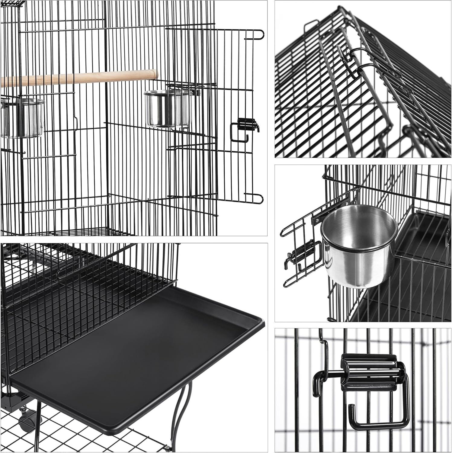 145 cm Tall Bird Cage with Stand - Spacious and Sturdy for Your Feathered Friends