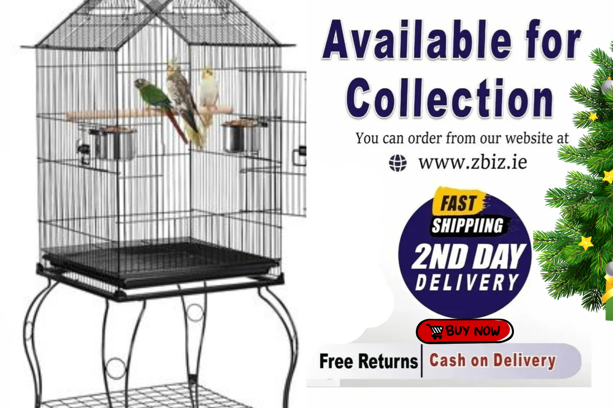 &quot;145 cm Tall Bird Cage with Stand - Spacious and Sturdy for Your Feathered Friends&quot;