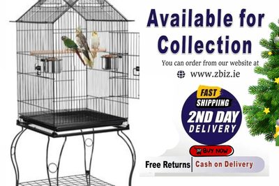 145 cm Tall Bird Cage with Stand - Spacious and Sturdy for Your Feathered Friends