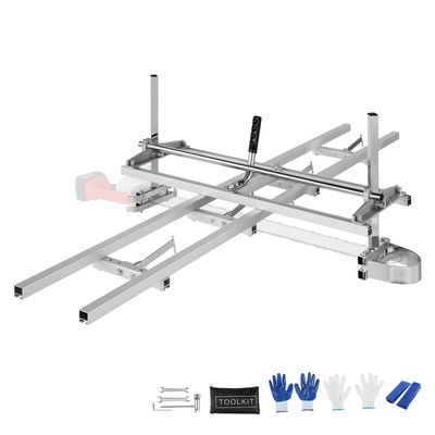Chainsaw Mill and Rail Mill Guide System, Portable Sawmill 14&quot;-36&quot; Guide Bar, 9ft Aluminum Saw Milling Rail Guide with Chainsaw Planking Mill for Woodworkers and Carpenters