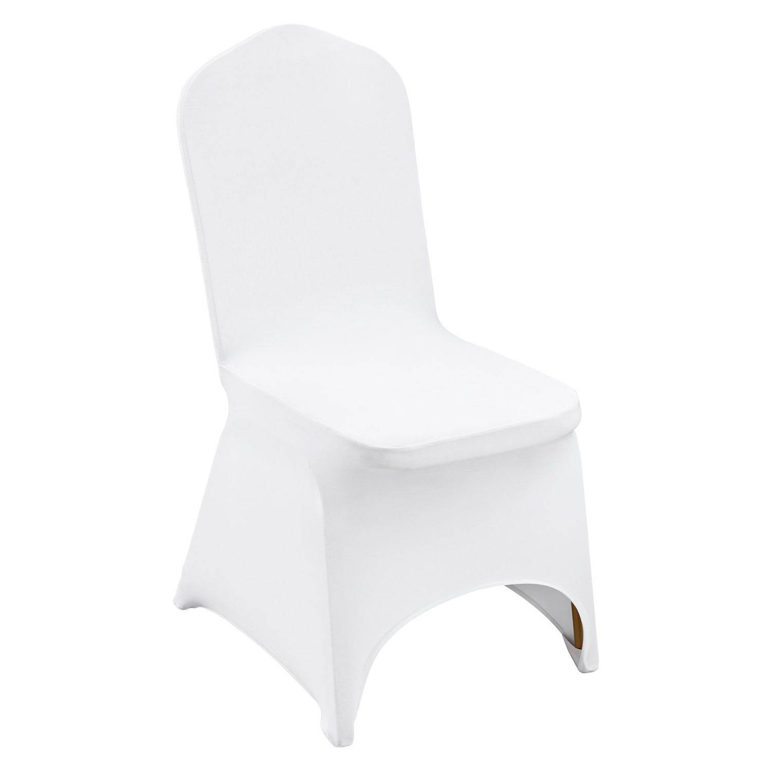 100pcs Chair Covers White Arched Front Spandex Lycra Wedding Party