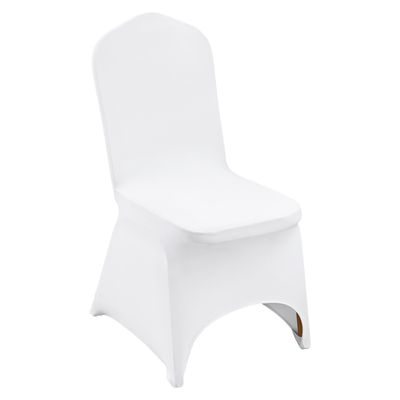 100pcs Chair Covers White Arched Front Spandex Lycra Wedding Party