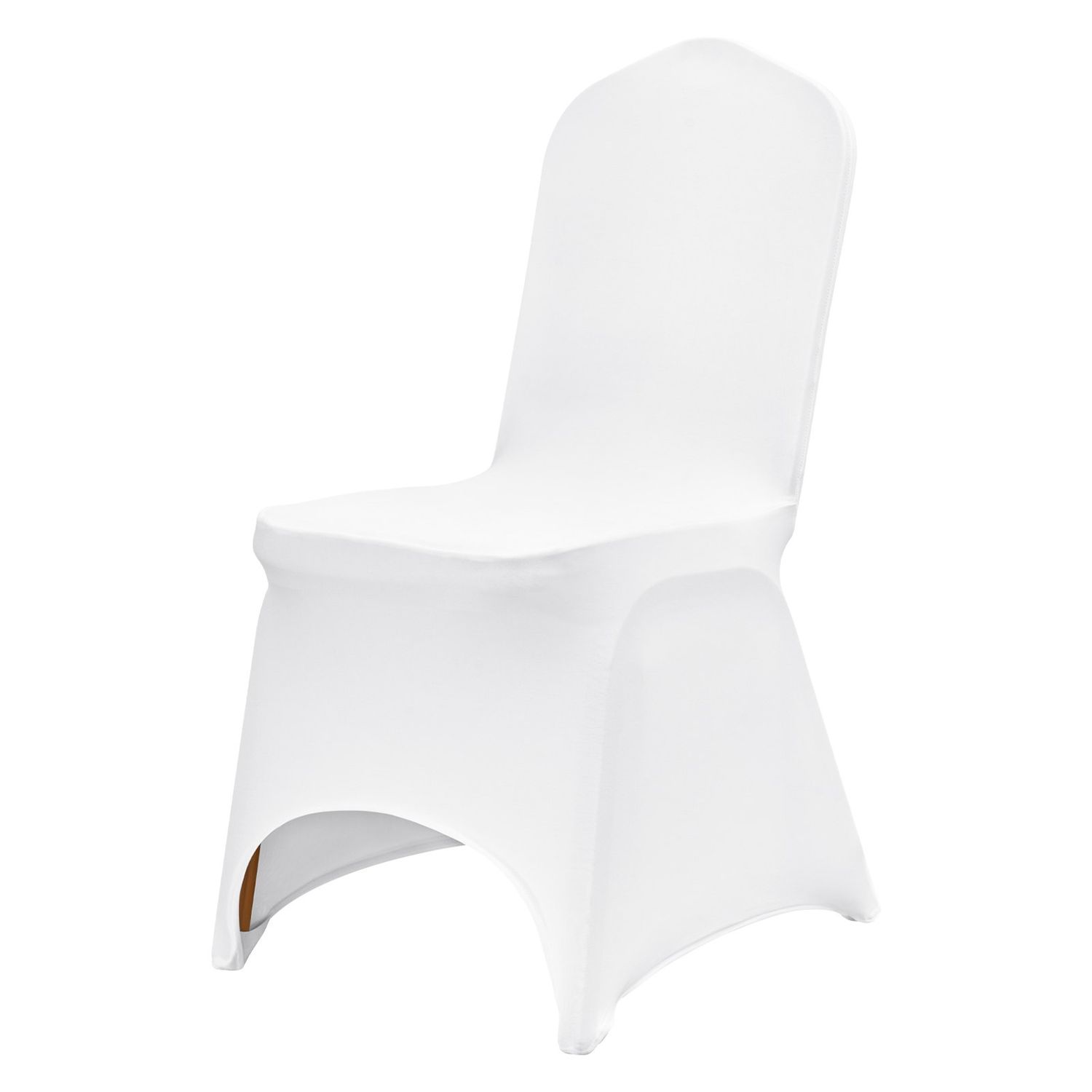 100pcs Chair Covers White Arched Front Spandex Lycra Wedding Party