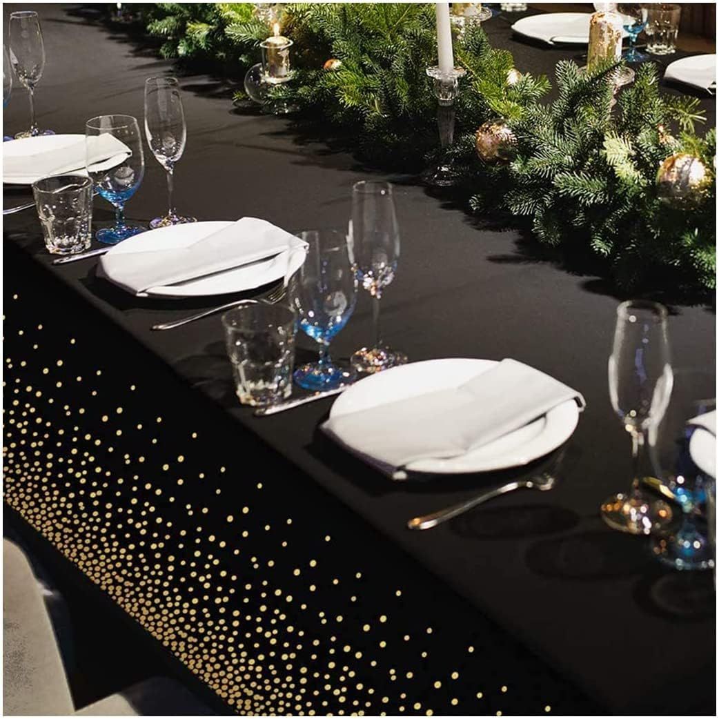 10 Pack Tablecloths Disposable Table Covers Parties Table Clothes Skirt Wipeable Plastic Tablecloth Waterproof Party Tablecloths for Indoor or Outdoor Birthdays Weddings Christmas
