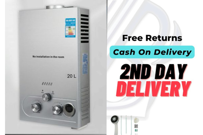 20L LPG Propane Tankless Water Heater – Energy-Efficient On-Demand Hot Water for Home, RV, and Outdoor Use – Compact, Easy Installation