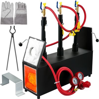 Portable Gas Propane Forge Furnace Burner Three Burners Making Metal Tools Portable Gas Propane Forge Furnace Burner Three Burners Making Metal Tools