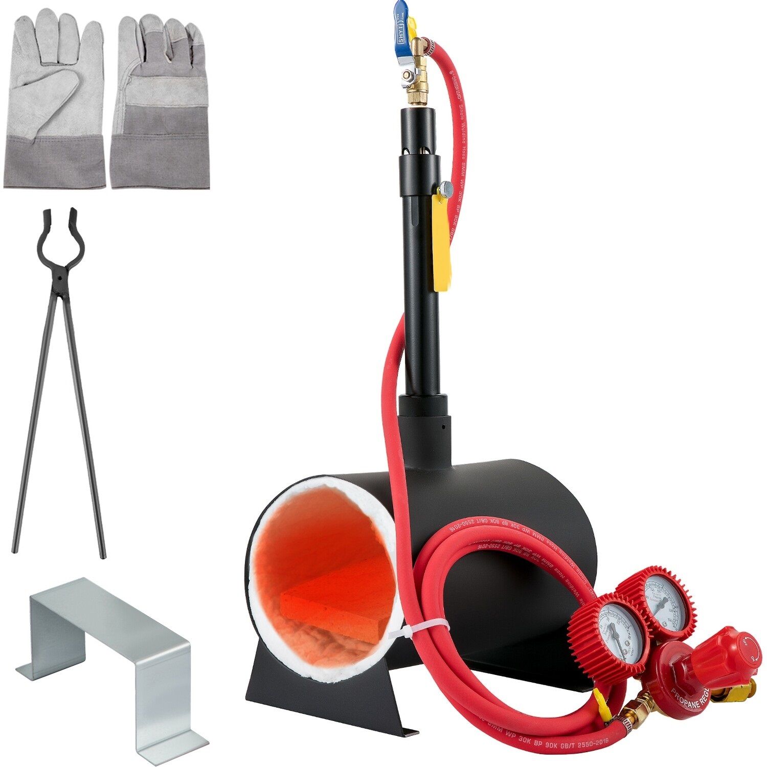 Metal tool-making portable gas propane forge furnace burner