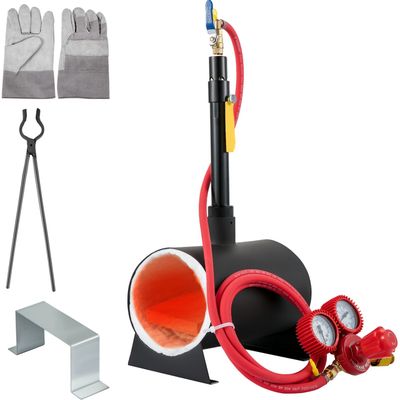 Metal tool-making portable gas propane forge furnace burner
