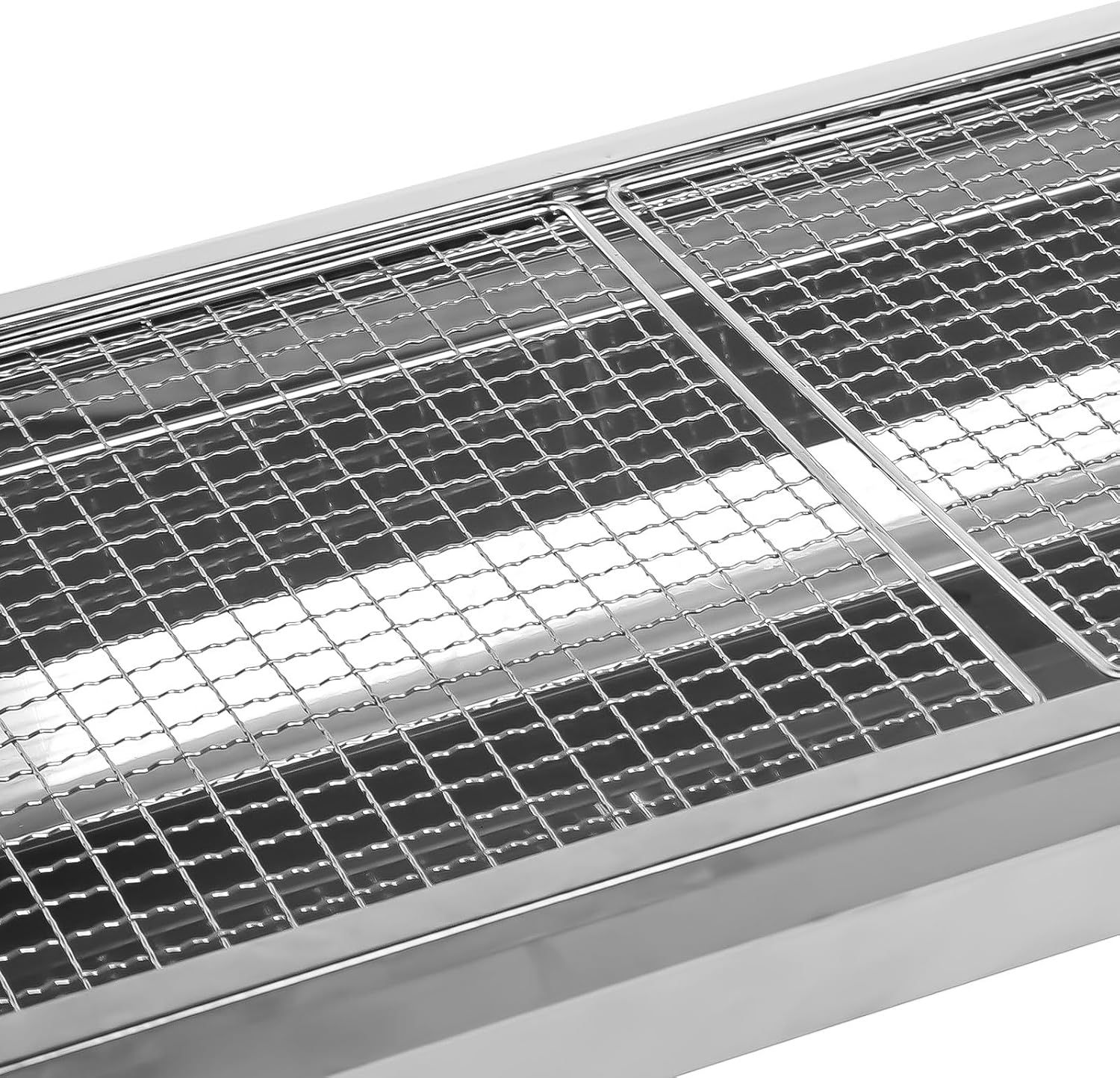 Charcoal BBQ Grill - 680x320x730mm, Large Foldable Stainless Steel Barbecue Grill for Camping, Picnic, Garden, and Outdoor Cooking