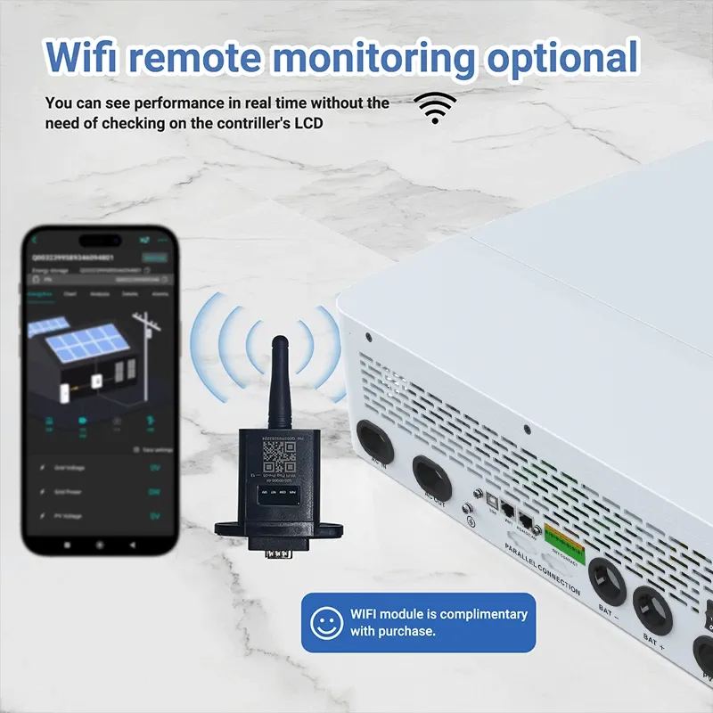 12KW inverter 48v 220v 3-Phase OffGrid Solar Inverter 2 MPPT WIFI Max 6 Parallel