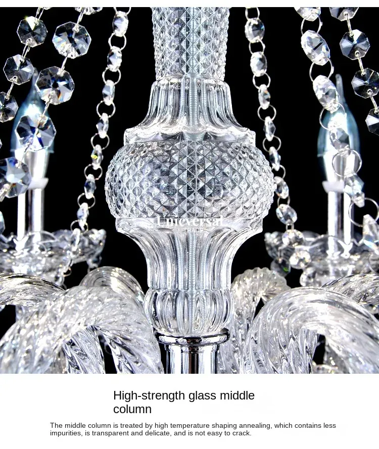 Modern Luxury Crystal Chandelier – K9 Clear Crystals, Elegant Ceiling Light for Living Room, Foyer, Auditorium Light: 4 Light, 6 Light,10 Light, 8 Light, 15 Light, and 18 Light.