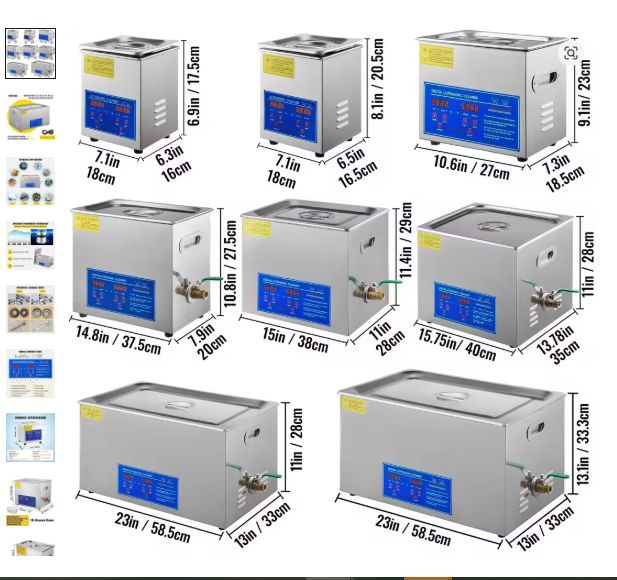 2L Washing Machine Ultrasonic Cleaner - Compact Ultrasonic Tub Cleaner for Effective Cleaning of Small Parts, Jewelry, and Delicate Items - Efficient and User-Friendly Ultrasonic Cleaning Solution for