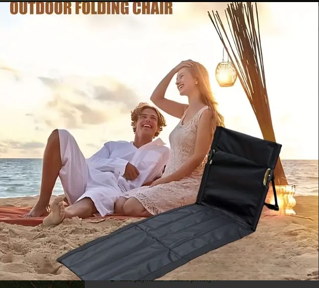 1pc Ultra-Lightweight Portable Extra-Long Folding Chair