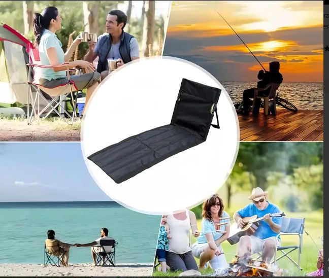 1pc Ultra-Lightweight Portable Extra-Long Folding Chair