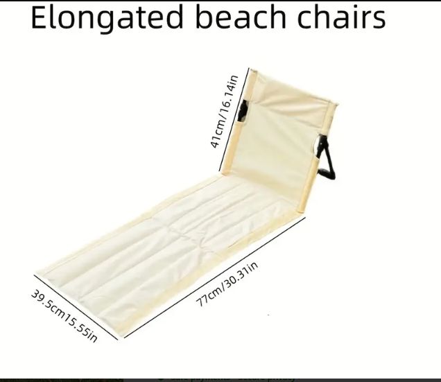 1pc Ultra-Lightweight Portable Extra-Long Folding Chair
