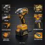 Brushless Cordless Impact Wrench with 4.0Ah 4000mAh Battery, 6 Sockets &amp; 13mm Collet - Ergonomic Electric Nutrunner for Car Repair
