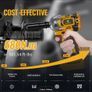 Brushless Cordless Impact Wrench with 4.0Ah 4000mAh Battery, 6 Sockets &amp; 13mm Collet - Ergonomic Electric Nutrunner for Car Repair