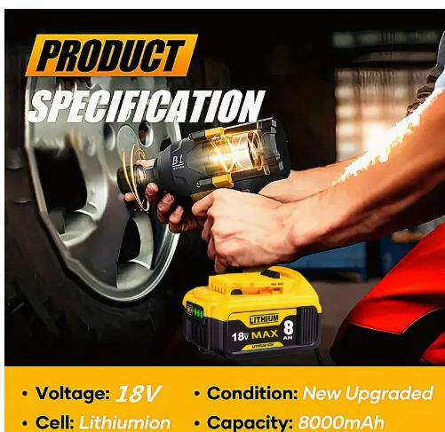 Li-ion Replacement Battery for Dewalt 18V MAX XR – Compatible with DCB200, DCB180, DCB181, DCB182, DCB184, DCB201 Power Tools