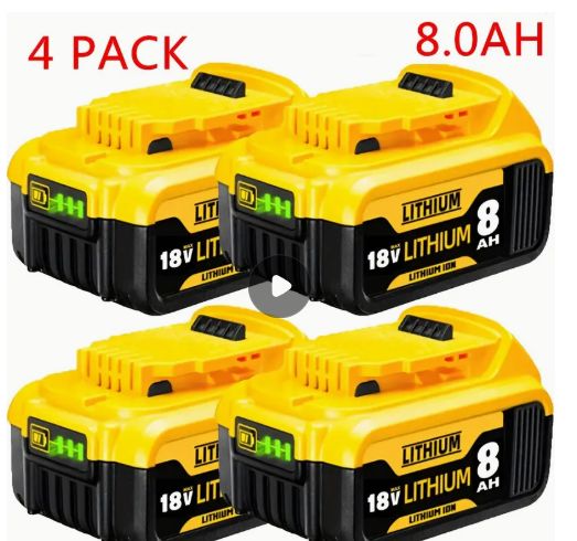 Li-ion Replacement Battery for Dewalt 18V MAX XR – Compatible with DCB200, DCB180, DCB181, DCB182, DCB184, DCB201 Power Tools