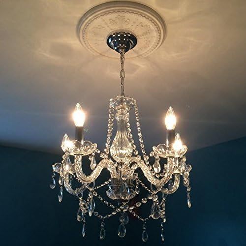 Chandelier 5 Bulbs, Modern Ceiling Light Fixture for Living Room, Dining Room, and Bedroom