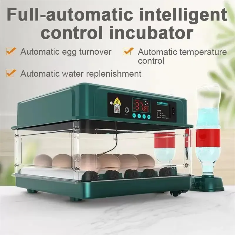 9/15/24/36 Egg Incubator with Drawers, Automatic Ionized Waterbed Refill &amp; Temperature Control.