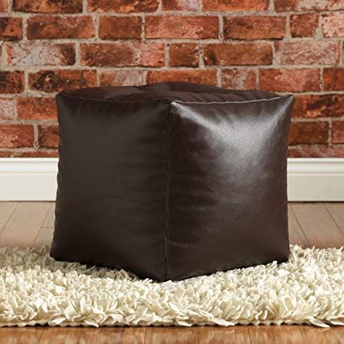 Footrest/Footstool/Puffe/Ottoman/Point Bean Bag Chair Cover Only, Medium Size, Brown (unfilled)