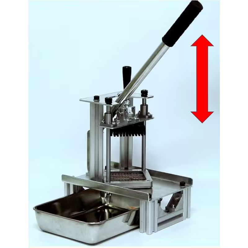 Heavy-Duty Commercial French Fry Cutter - 100kg/h High-Speed Potato Chipper with Non-Slip Base, Stainless Steel Construction, for Restaurant, Home Kitchen, Commercial Use - Easy-Clean Vegetable Slicer
