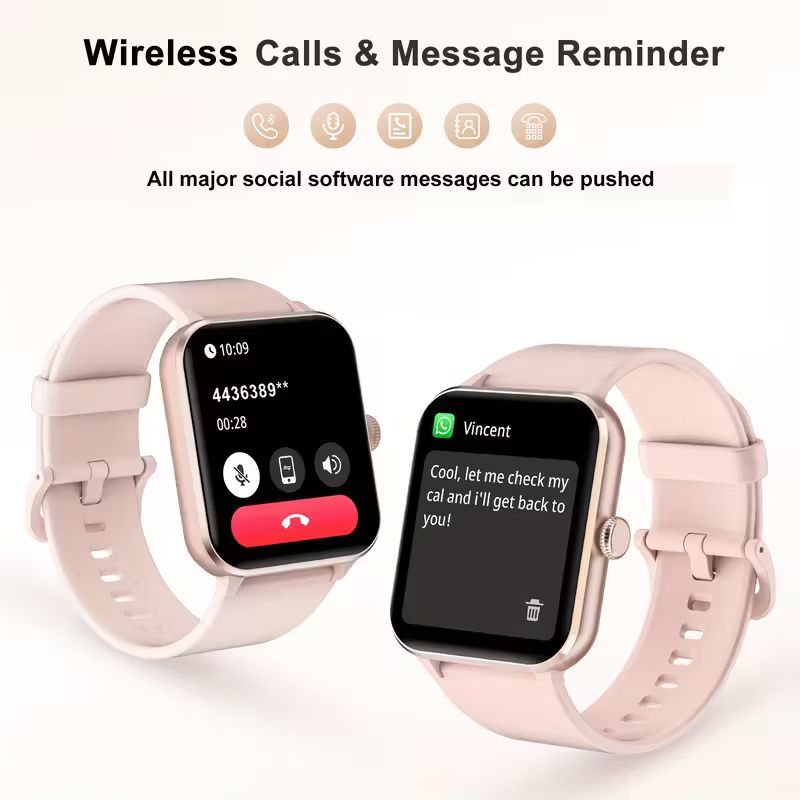 warehouseSmartwatch for Man Women - Call/Answer/Dial/Ai Voice Assistant Control, 4.65 cm, Sports Smartwatch, Fitness Tracking Monitor with Pedometer, Calorie, Distance Stats,