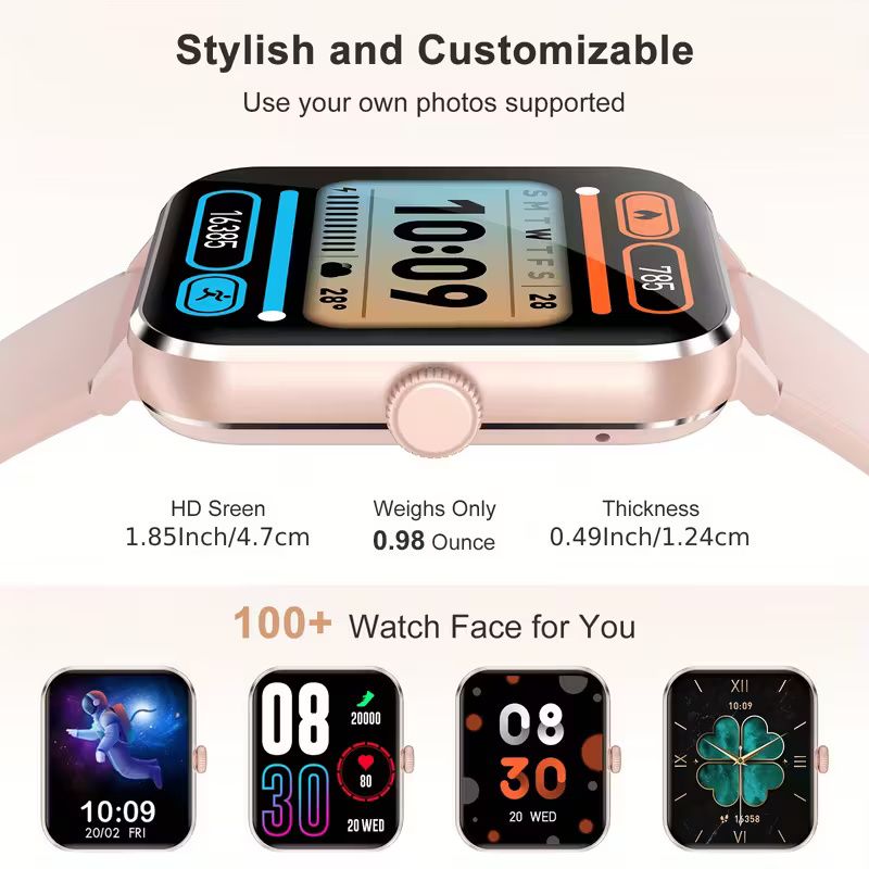 warehouseSmartwatch for Man Women - Call/Answer/Dial/Ai Voice Assistant Control, 4.65 cm, Sports Smartwatch, Fitness Tracking Monitor with Pedometer, Calorie, Distance Stats,