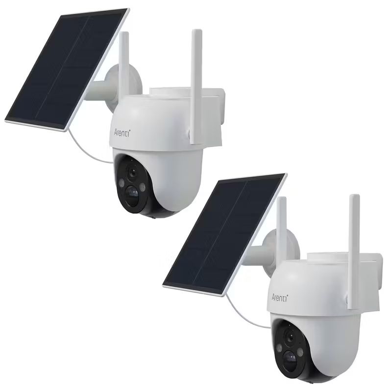 LaxiHub Solar Panel Wireless Security Camera, FHD Outdoor Cam With Color Night Vision, 3MP 1296P High Resolution, Wi-Fi Smart Home Security Camera, Baby Elderly &amp; Pets Security Monitor, 2-Way Audio