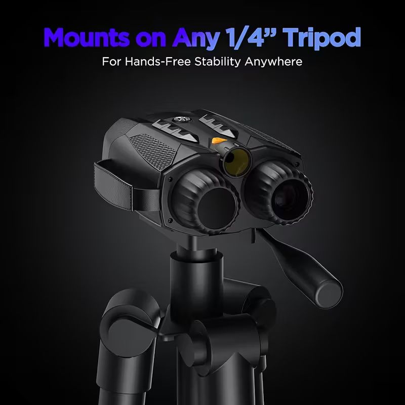 HD Infrared Night Vision Binocular Goggles with Built-In Tactical Light &amp; 5000mAh Battery, 10x Zoom, 800m Range, Portable -Free Compass Navigation Device, Night Vision Goggles For Hunting,