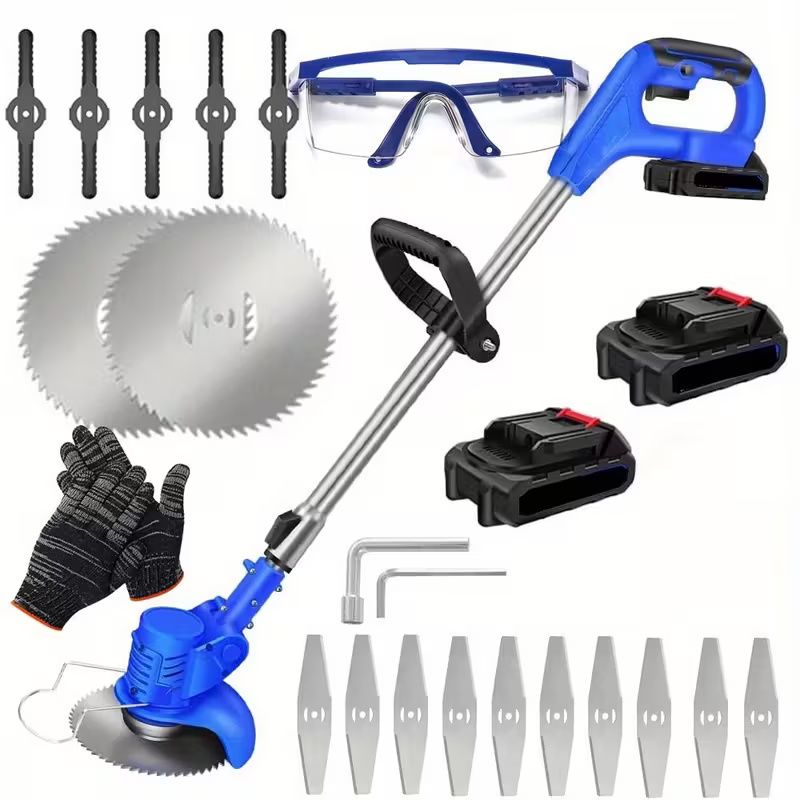 1 Set Heavy-Duty -like Lawn Grass Trimmer with Ergonomic Handle &amp; Adjustable Length - Cordless-like Operation, Durable Plastic Construction, Multi-Functional Tool for Lawn Mowing, Weed, Brush Clearing