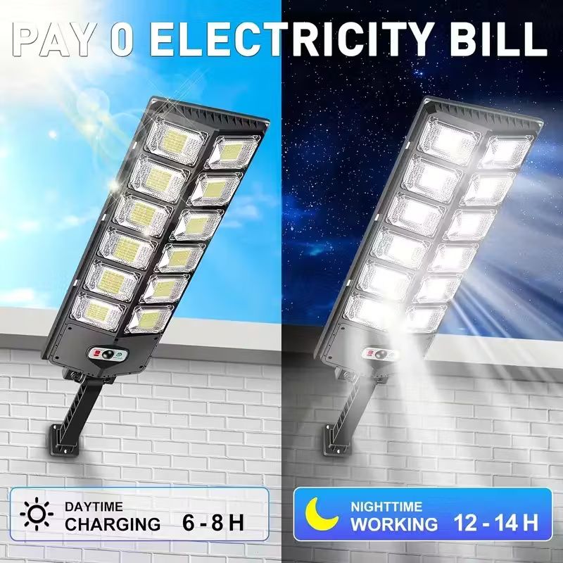 Ultra-Bright 504 LED Solar Street Light -, Motion Sensor, Remote Control, Dusk To Dawn, Perfect For Commercial Areas, Parking Lots &amp; Outdoor Spaces