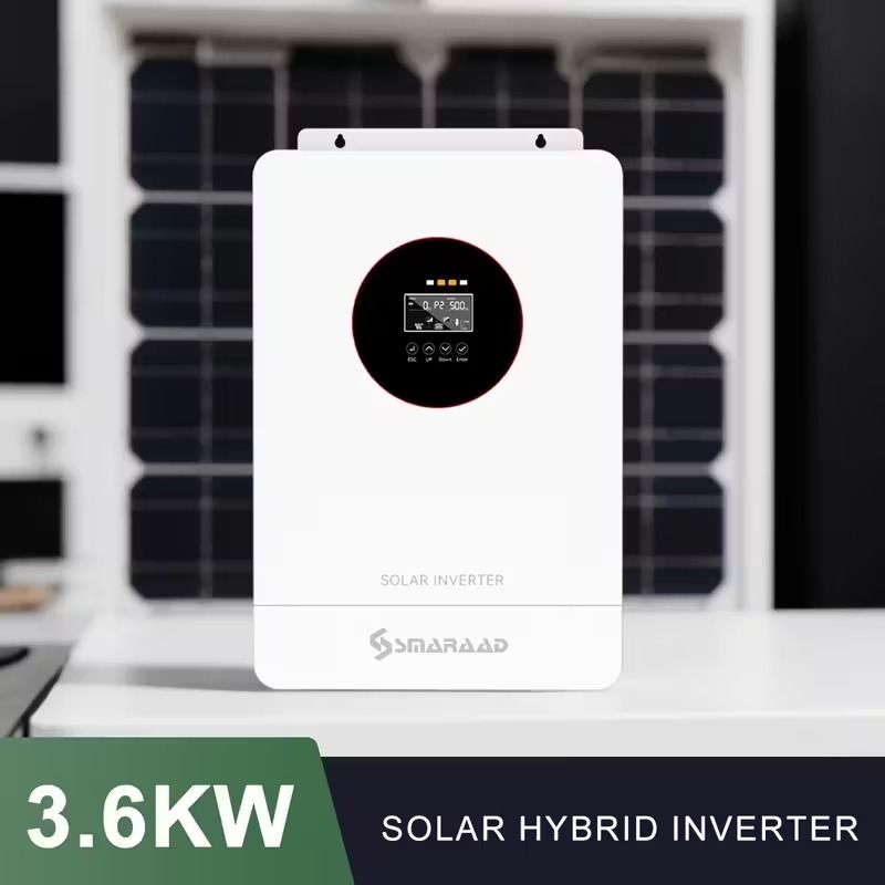SMARAAD 100A MPPT Solar Inverter with High-Frequency Off-Grid Converter - 24V DC to 230V AC, 3600W Max Power, Compatible with Lead-Acid &amp; Lithium Batteries, Fast Delivery Available, Magnetic Material