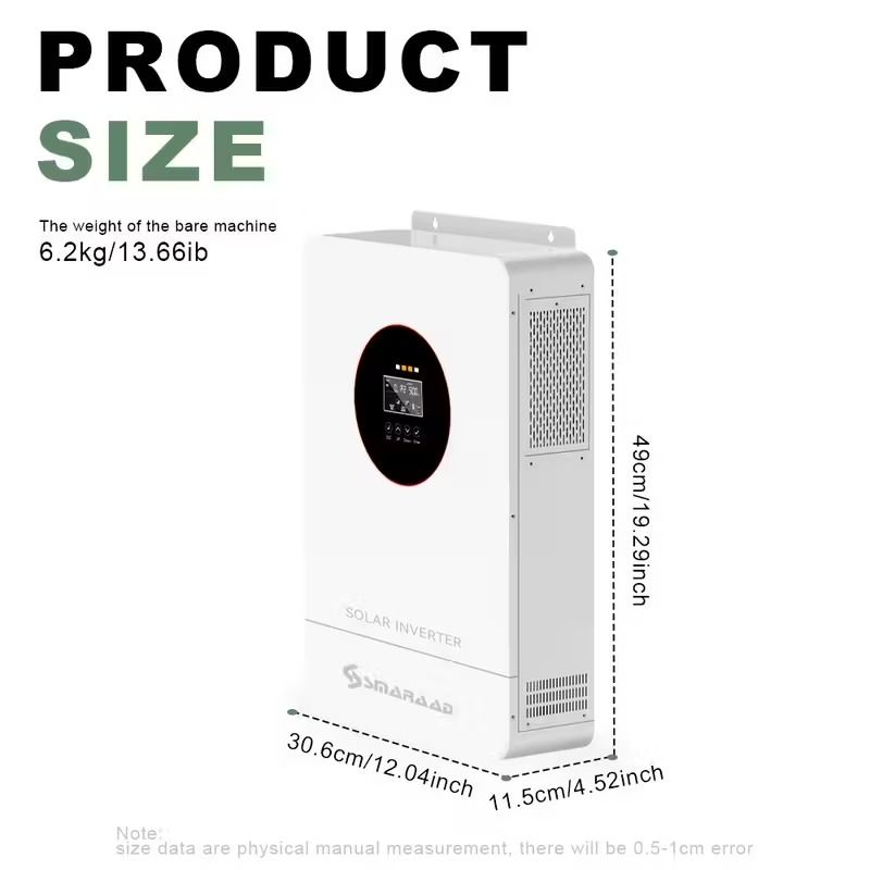 SMARAAD 100A MPPT Solar Inverter with High-Frequency Off-Grid Converter - 24V DC to 230V AC, 3600W Max Power, Compatible with Lead-Acid &amp; Lithium Batteries, Fast Delivery Available, Magnetic Material