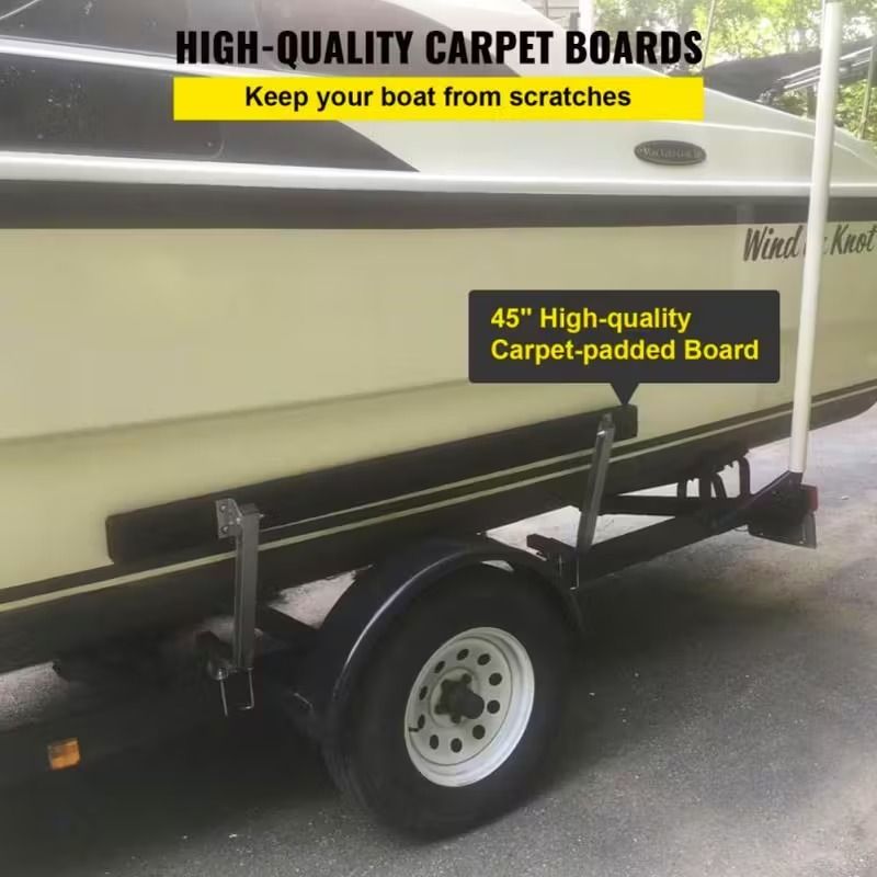 Boat Trailer Guide 114.3 cm P Shape with Carpet Padding Boards for Easy Loading and Unloading, Boat Trailer Accessories, Boat Trailer Roller Bracket, Boat Trailer Parts And Accessories