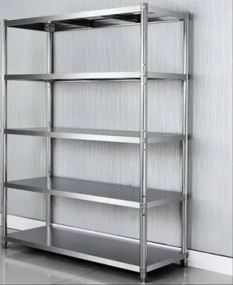 5 Tier Stainless Steel Garage Shelving Rack, 122 x 183 Cm Storage 5 Tier Stainless Steel Garage Shelving Rack, 122 x 183 Cm Storage
