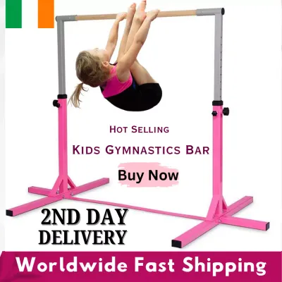 Kids Gym Bar Horizontal Expandable Multifunction Gym Training Equipment Home Training Adjustable Height Kip Bar 12 Levels