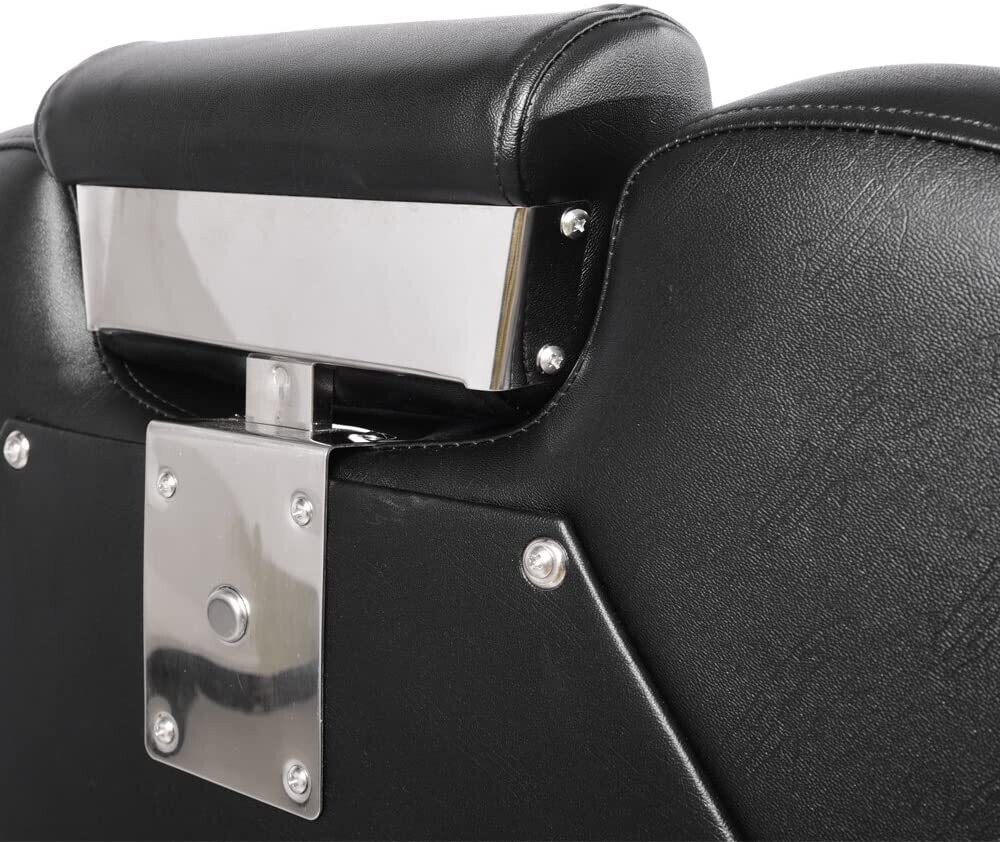 Salon Barber Professional Hydraulic Reclining Chair – 360° Swivel, PU Leather &amp; 150° Recline