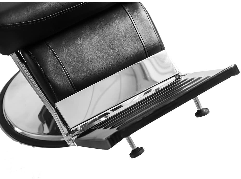 Salon Barber Professional Hydraulic Reclining Chair – 360° Swivel, PU Leather &amp; 150° Recline