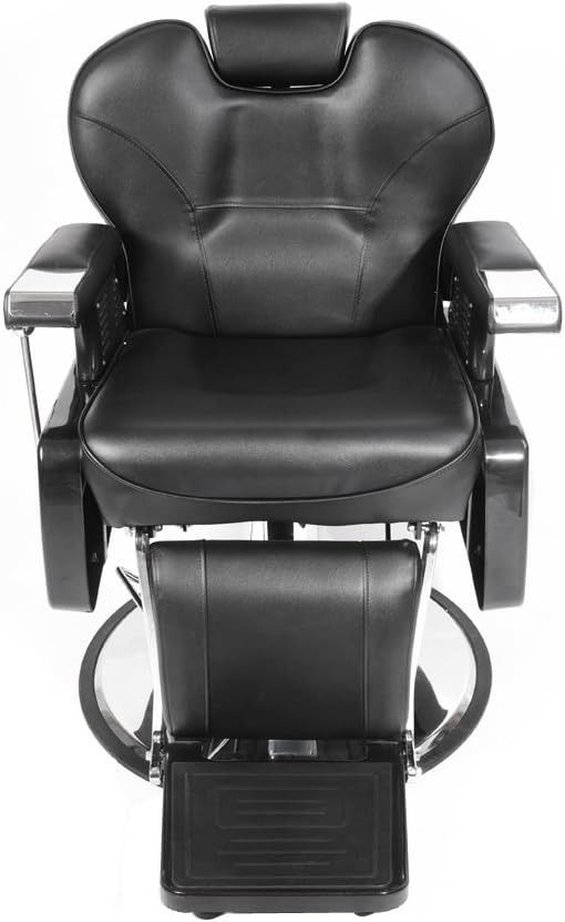 Salon Barber Professional Hydraulic Reclining Chair – 360° Swivel, PU Leather &amp; 150° Recline