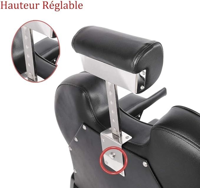 Salon Barber Professional Hydraulic Reclining Chair – 360° Swivel, PU Leather &amp; 150° Recline