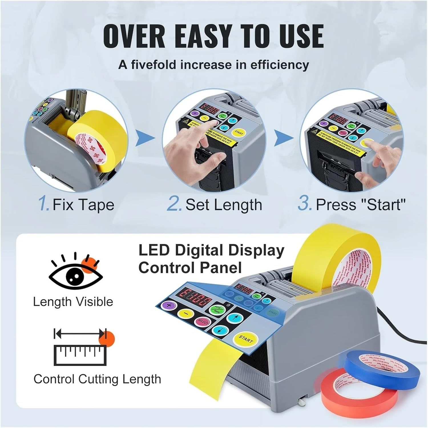Automatic Tape Dispenser ZCUT-9 – Adhesive Cutter and Packaging Machine for Precise Tape Cutting