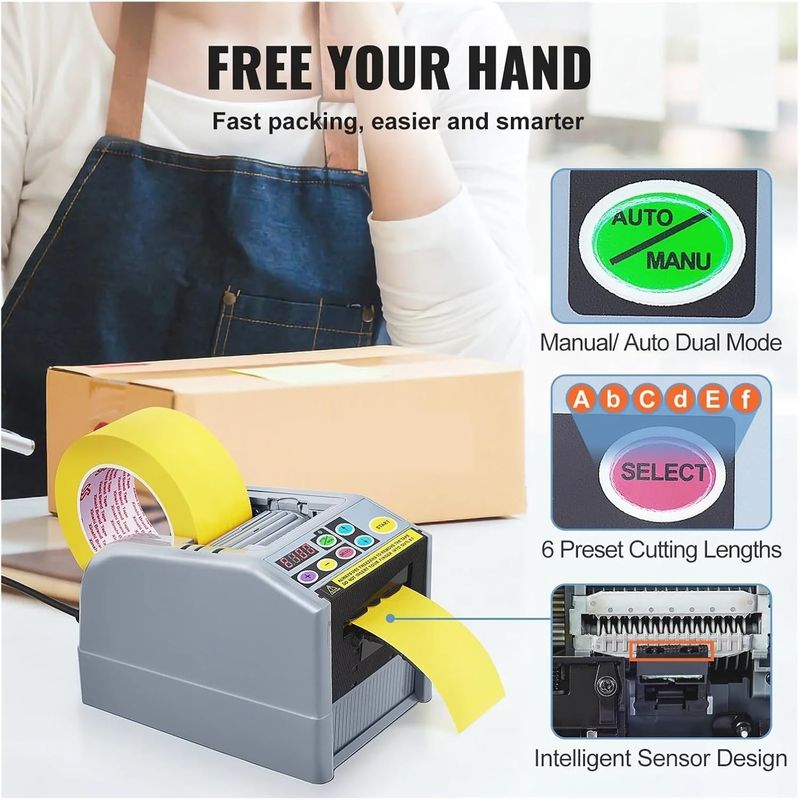 Automatic Tape Dispenser ZCUT-9 – Adhesive Cutter and Packaging Machine for Precise Tape Cutting
